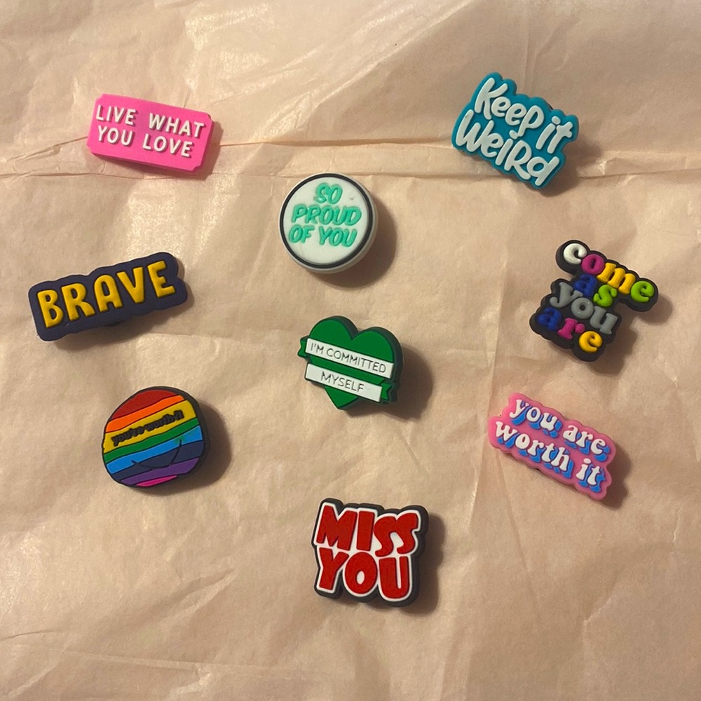 NWOT Crocs jibbitz 9 shoe charms